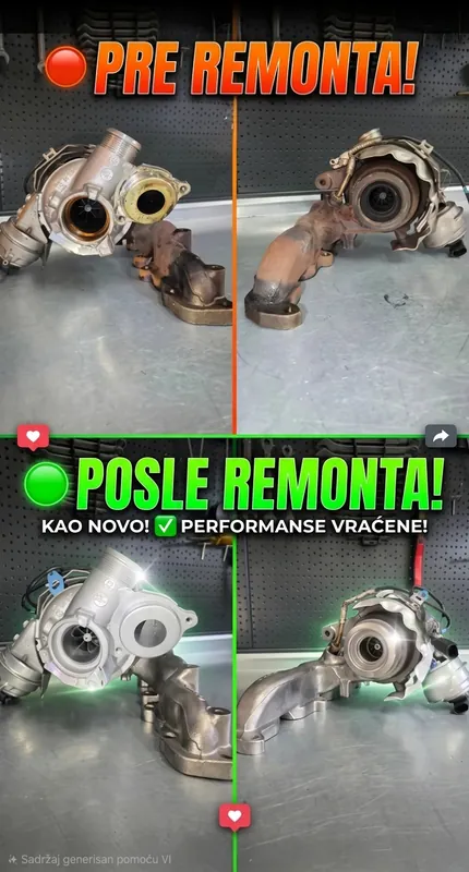 Turbina posle remonta — pre i posle
